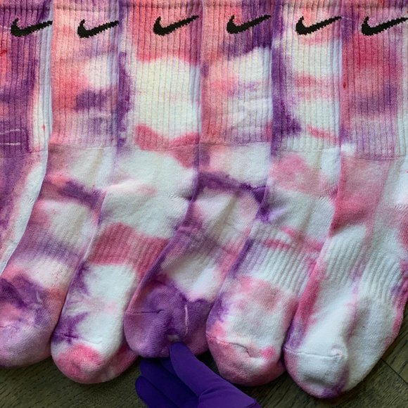 UNISEX MENS WOMENS NIKE TIE DYE SOCKS HAND DYED - Picture 12 of 15